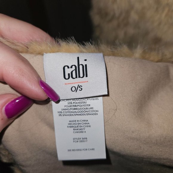 CAbi Faux Fur Tan Scarf - Picture 4 of 5